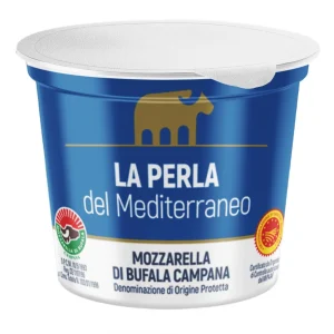 Mozzarella de Bufala Campana DOP  de “La Perla del Mediterraneo” Vaso 125g